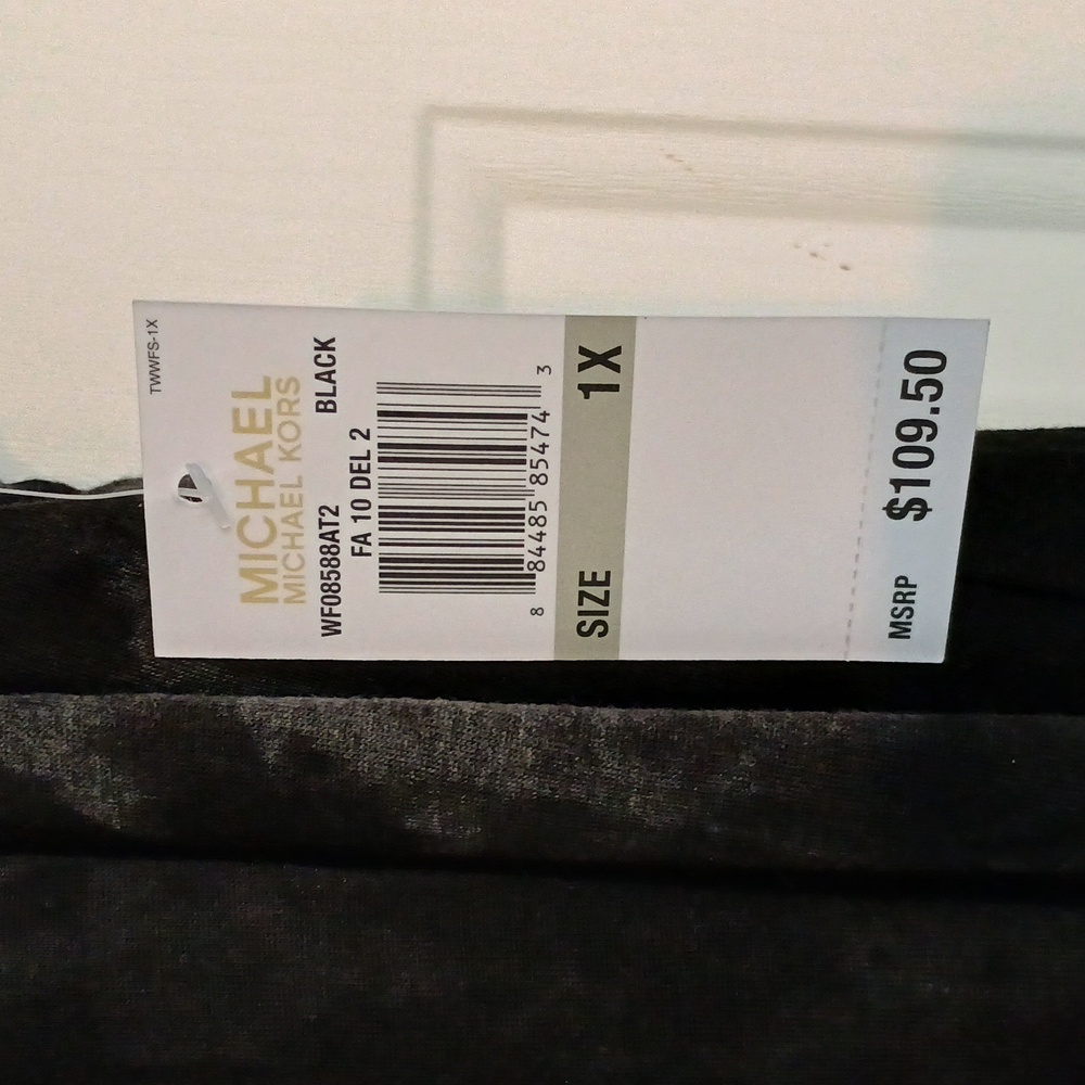 Michael By Michael Kors Black And Grey Sleeveless Dress 1X NWT - Picture 6 of 7